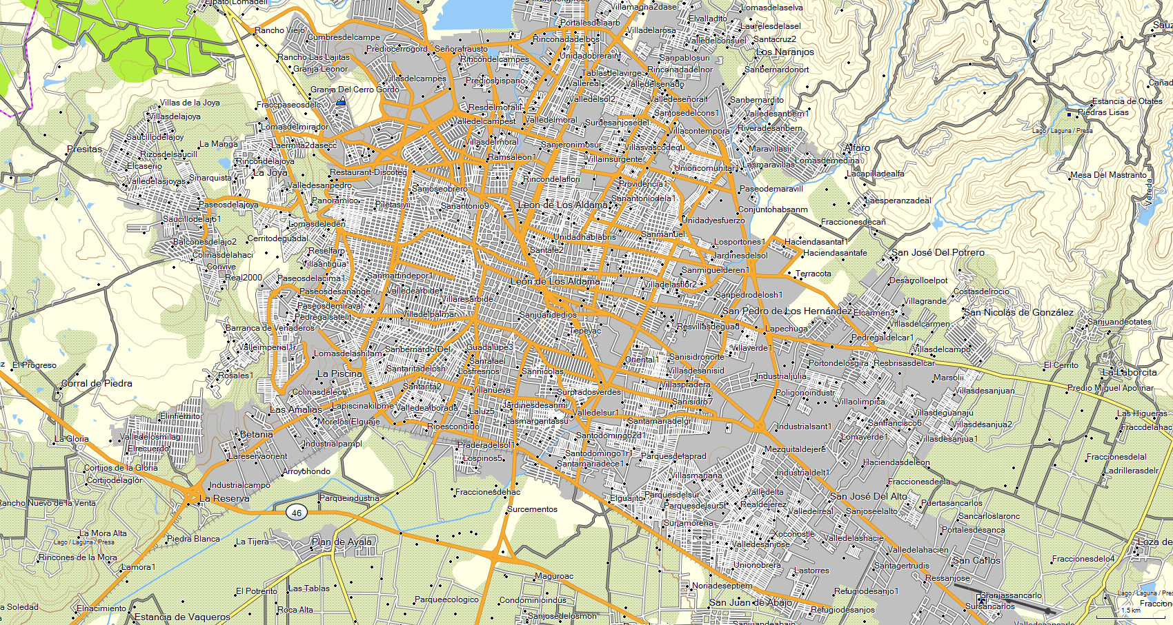 Guanajuato Capital Mapa Calles