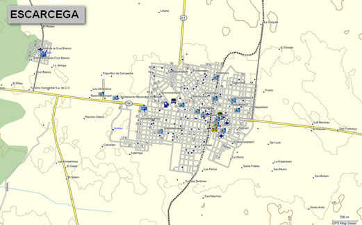 Mapa topográfico de Campeche, México, para GPS Garmin :: CARTOGRAFIA